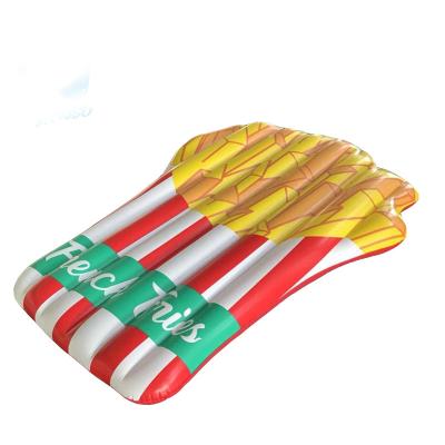 China 175cm Inflatable French Fries Pool Float Floating Toy Inflatable Water Bed Air Mattress Fun Raft for sale