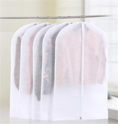 China Non-Woven Fabric Hanging Hanging Clothes Receive Bag Clear And Thicker Dustproof Cover Overcoat Clothing Dustproof Cover for sale