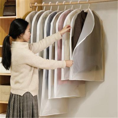 China 60*140cm Household Coat Dust Bag Clothes Suit Dust Cover Open Hanging Thick Hanging Clothes Bag Home Side Pocket Cover Dust Cover for sale