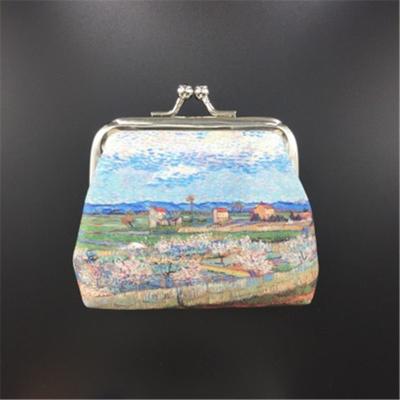 China Fashion Van Gogh Bag Starry Night Printing Coin Purse Small Impressionism Oil Painting Pattern Bag Latch Change Pouch For Souvenir Gifts for sale