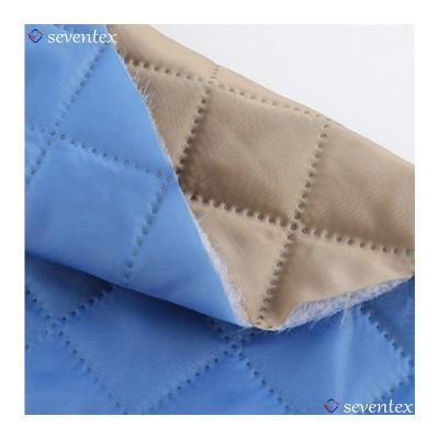 China Seventextile Wholesale Ultrasonic 100% Polyester Waterproof Taffeta Comforter For Sofa Cover Quilted Velvet Fabric And For Padded Jacket for sale