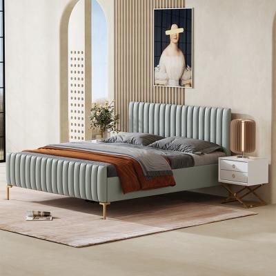 China Modern Storage King Queen Size Upholstered Leather Beds Room Set 1.8m 1.5m Double Single Frame Bed Furniture For Hotel Bedroom for sale