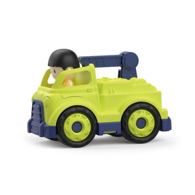 China Plastic Sliding Lifting Lift Toy HC548905 65.5x33x83cm Mini Machine Car Toy Truck Toys Cartoon Crane Elevator for sale