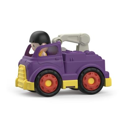 China Friction Sliding Cute Cartoon Digger Truck Toys Plastic Mini Excavator Toy HC548904 65.5x33x83cm for sale