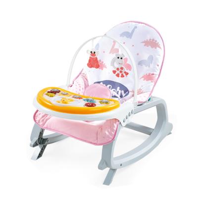 China Modern Electric Multifunctional Dining Chair Plastic Music Vibration Rocking Chair Baby Rocker HC550498 for sale