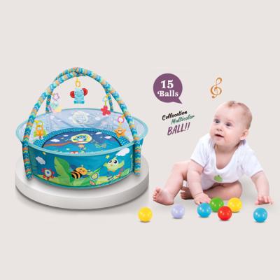 China Toy Cartoon Educational Fence Game Fitness Play Music Mat Sleep Baby Around Removable Crawling Mat HC552354 for sale