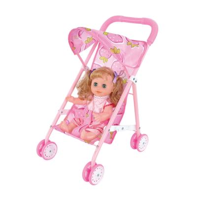 China 14 Inch 4 Sound Doll Iron Carriage Baby Stroller For Doll Toy HC469672 79.5x57.5x63cm for sale