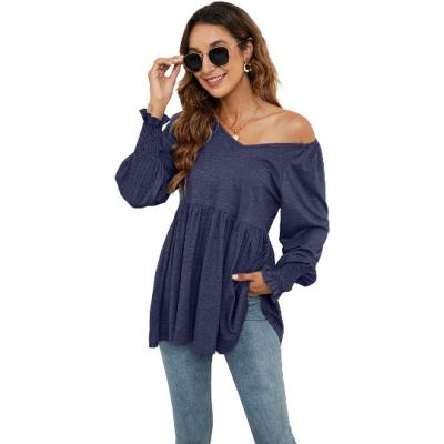 China Fall 2022 New QUICK DRY Sweater Solid Blouse Shirt Tops For Women Plus Size Casual Women's Long Sleeve V-Neck Sweater T-Shirts for sale