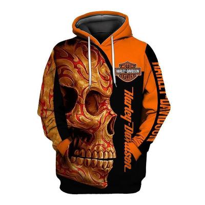 China 2022 Breathable digital hoodies and motorcycle 3D hip hop pullover skulls custom printed high quality hoodie men's sweatshirts for sale