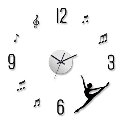 China Modern Design Antique Home Novelty Style Wall Sticker Large DIY 3D Clock Decorative Frameless Wall Clock for sale