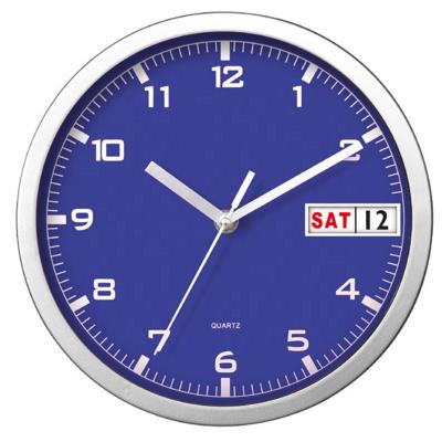 China Decoration Radio Quartz Home Wall Clock Plastic Wall Clock With Date And Day for sale