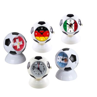 China Antique Style Personalized Kids Football Shape OEM Clock Face Alarm Clock Funny Creative Desk Clocks Kids Gift Style Antique Quartz for sale