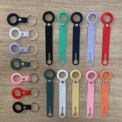 China Liquid Silicone Silicone Case For Apple Airtag Key Locator Tracking Device Anti Lost Shell Lanyards Straps For Airtags for sale