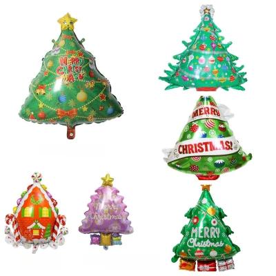 China Popular AIMI Party Balloons Large Size Christmas Tree Santa Claus Snowman Balloons Merry Christmas Decorations Foil Balloon for sale