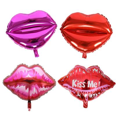 China AIMI Party Balloons Popular Kiss I Lip Valentine's Day Wedding I Love You Party Decoration Foil Balloons for sale