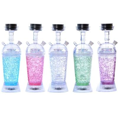 China Hot Selling SY Acrylic Shisha Acrylic Portable Hookah With Led Light for sale