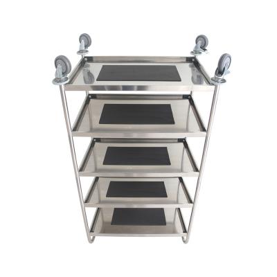 China restaurant & Hotel Stainless Steel Serving Food Cart Carts For Sale Serving Tray Restaurant Serving Cart Food for sale