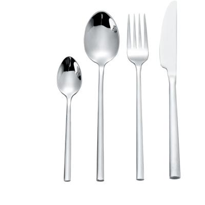 China Sustainable 24 Piece Forks And Spoons Luxury Flatware Set 72 Pcs 84 Pcs Cutlery Set Black for sale