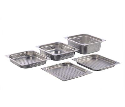 China Golden Perforated Casserole GN Container Food Supplies Stainless Steel Buffet Restaurant wareRestaurant 35.3X32.5X15CM for sale