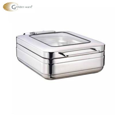 China Stainless Steel Buffet 4L Luxury Catering Equipment Dispalyer Chafing Dish for sale