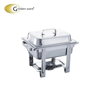 China Wholesale Reliable Stainless Steel Items GW-V834 4L New Quality Gold Hotel Chafing Dishes for sale