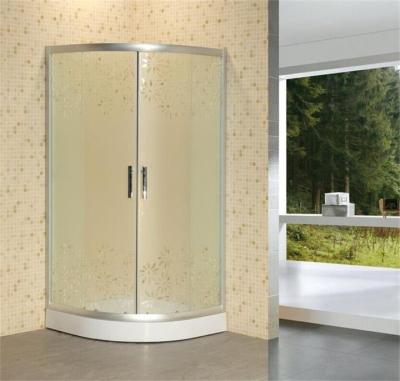 China Modern Economic Cheap Shower Enclosure, Beautiful Flower Fiberglass Shower Enclosures, Matte Glass Shower Enclosure for sale