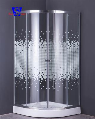 China Modern Printing Cheap Glass Shower Enclosure 90x90cm , Free Standing Bath Shower Enclosure for sale