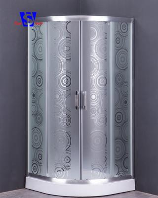 China With Frame New Design Cheap Shower Enclosures, Silk Printing Tempered Glass Shower Enclosure for sale