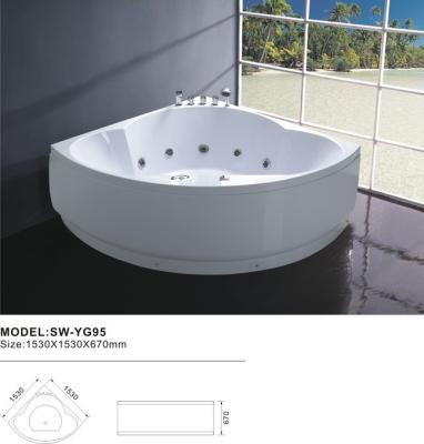 China High Quality Corner Massage Bathtub for sale