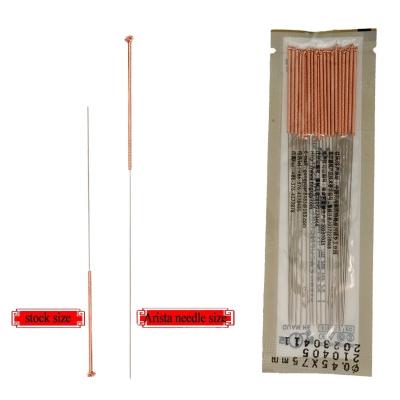 China QUANHE 200pcs Body Extended Needle Stainless Steel Handle Barb Needles Painless Acupuncture Therapy Copper Handle for sale