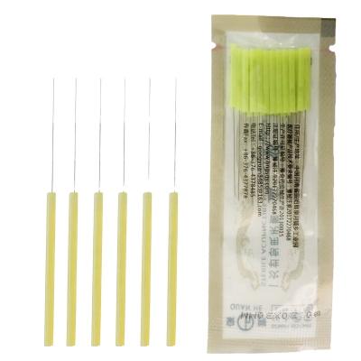 China Body QUAN IL Wholesale With Needle 200 Pcs Disposable Sterile Chinese Painless Dry Wholesale / Without Plastic Tube Handle for sale