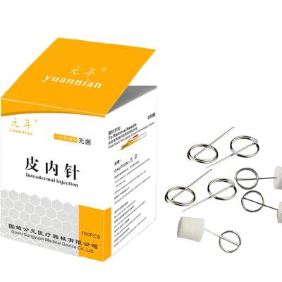 China YUANS NIAN Body Press Painless Disposable Sterile Auricular Acupuncture Needles Intradermal Embedding Needles 100pcs/Box for sale