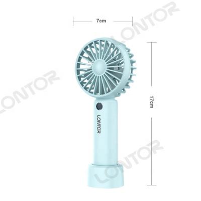 China Desktop Portable Rechargeable Electric Fan Table Fan Phone Holder LONTOR MF024-3 Mini Inches for sale