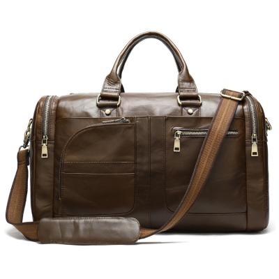 China Retro Fashion New Arrival Mens Travel Bag Large Capacity Leather Luggage Sports Duffel Bag for sale