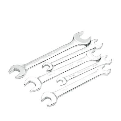 China Hot Selling Double Engine Mirror Spanner Chrome Vanadium Steel Spanner Combination Spanner Repair Open End Wrench Set for sale