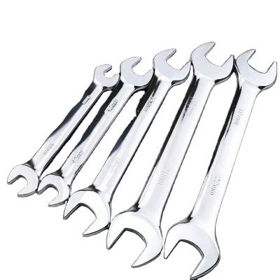 China Professional Steel Double Engine Chrome Vanadium Mirror Open Ended Wrench Combination Spanners Wrench Set for sale