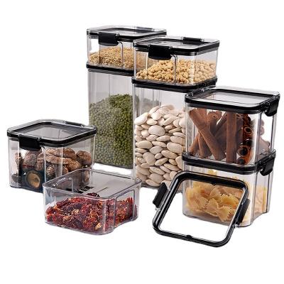 China Wholesale Freshness Preservation 7 Pack Food Storage Containers Set with Lids for Kitchen and Pantry Organization Canisters for Cereal Rice for sale