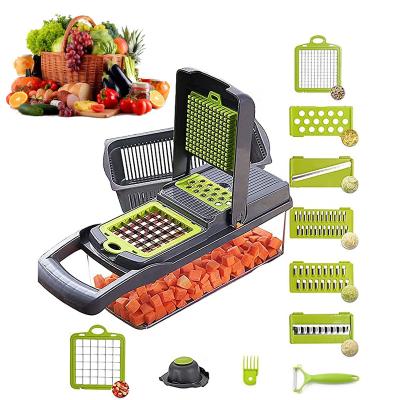 China Viable Hot Sales Onion Fruit Cutter Vegetable Chopper Chopper Vegetable Cutter With Drain Shelf Storage Container Kitchen Instrument Wholesales for sale