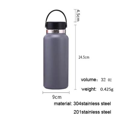 China 304 Stainless Steel Vacuum Insulation 32ozCup PORTABLE Leakproof Outdoor Sports Printed LOGO Insulated Water Bottle With Straw Lid for sale