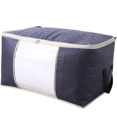 China Behind Doors/On Walls Large Capacity Clothes Storage Bag Organizer with Reinforced Thick Fabric Handle for Comforters, Blankets, Bedding, Foldable for sale