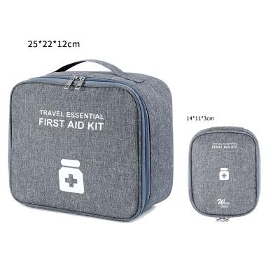 China Behind Doors/On Walls Wholesale Travel Medicine Bag Gray With Mini Pouch Medical Supplies Bag For Hiking Office Home Camping for sale