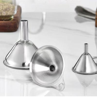 China 3 Pieces Stainless Steel Vial Funnel Kitchen Viable Funnel Set For Spices Essential Oil Separator For Filling Bottles Metal Kitchen for sale