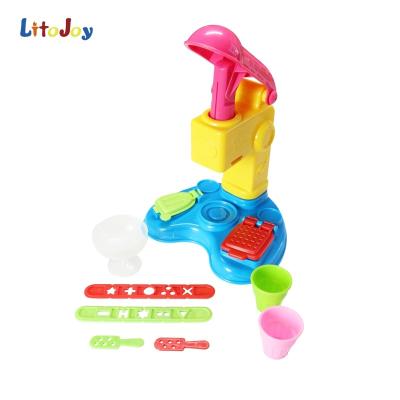 China Pretend Play Dough Set Ice Cream Machine Toy Set For Children To Make Their Own Toy Food for sale