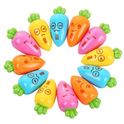 China Plastic + Iron Pencil Sharpener Carrot Style For Stationary Pencil For Elementary Middle School Students for sale