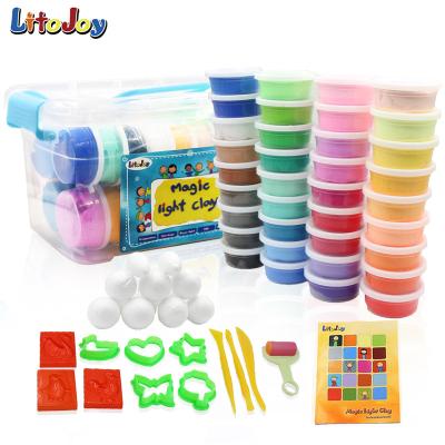 China LitoJoy Family Clay Play Dough Magic Light Toy Box 36 Colors With USA And Europe Standards 29*20*16.5cm for sale