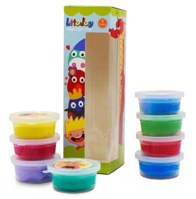 China 8 Colors Non-Toxic Air Dry Magic Super Lightweight Clay For Kids DIY Play 7*7*23cm for sale