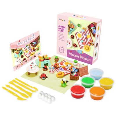 China LitoJoy Princess Picnic Air Clay Dough Toy Dry Light Toy for Girls with CE ASTM963 and Amazon CPC CPSIA 21*21*6.5CM for sale