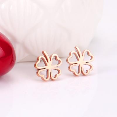 China FASHIONABLE Cute Women Stud Earrings Factory Price Beauty Flower&Animal Stainless Steel Women Earrings Jewelry Gift Gold Silver For Party for sale