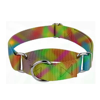 China Factory Custom Adjustable Comfortable Pet Training Collar Nylon Martingale Dog Collar for sale