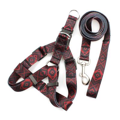 China DETACHED Supplier Custom Printed Comfortable Durable Dog Leash And Harness Set Case For Boy for sale